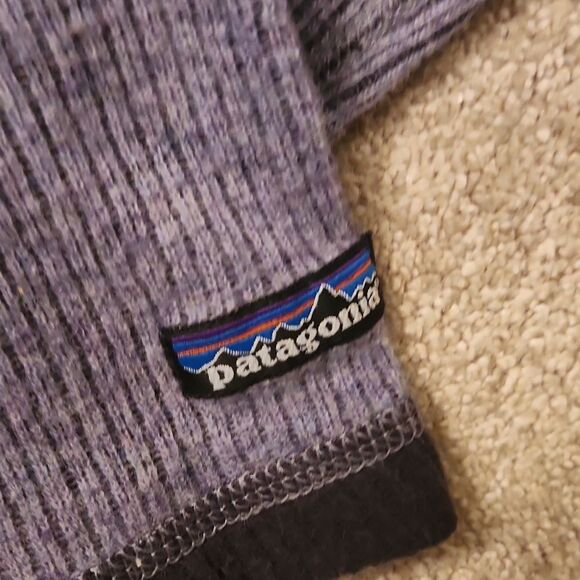 Patagonia Women's Better Sweater Blue Quarter Zip Pullover Wool Blend Size M - Picture 8 of 9